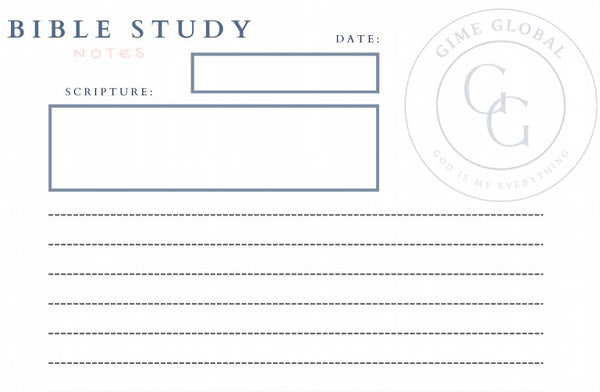 Bible Study Notes Template 1